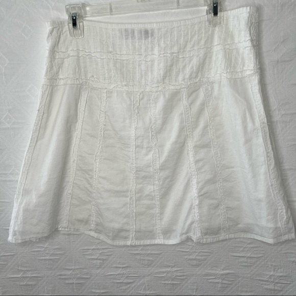 PRANA WHITE COTTON SHORT SKIRT.Size 10 - Picture 4 of 10